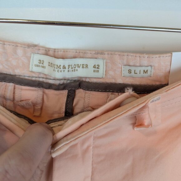 NWT Denim & Flower Coral Slim Strech Chinos, Sz 32 - Picture 3 of 9